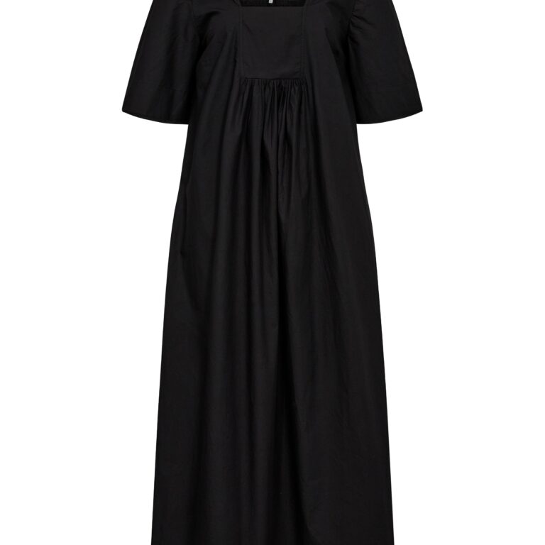 Cotton Poplin Openneck Maxi Dress