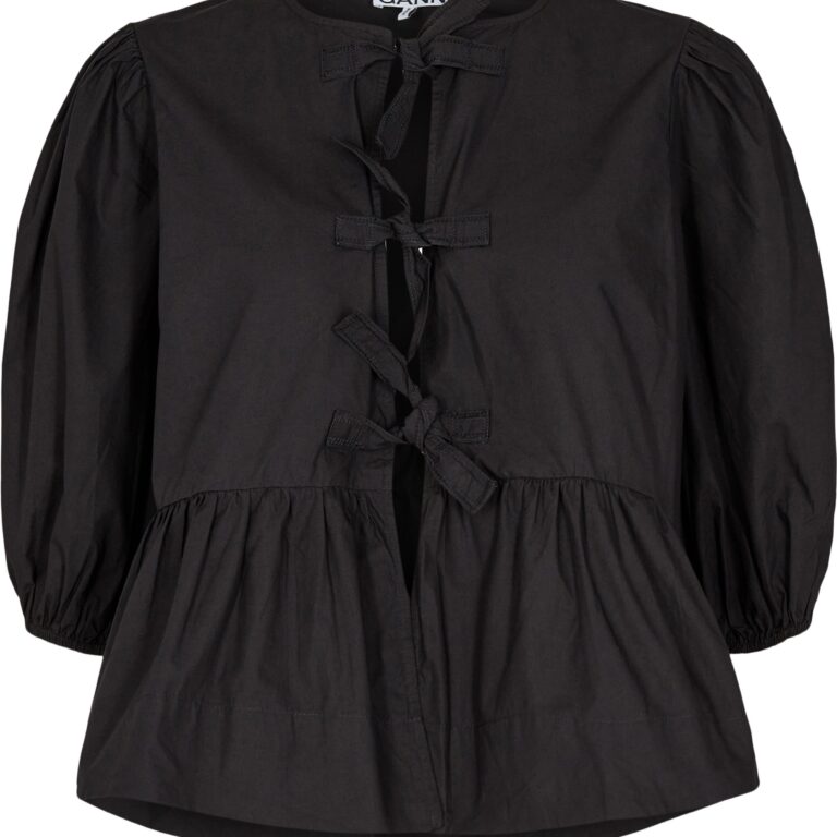 Cotton Poplin Peplum Blouse