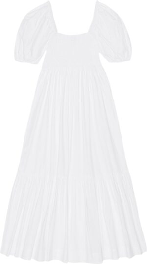 Cotton Poplin Smock Maxi Dress