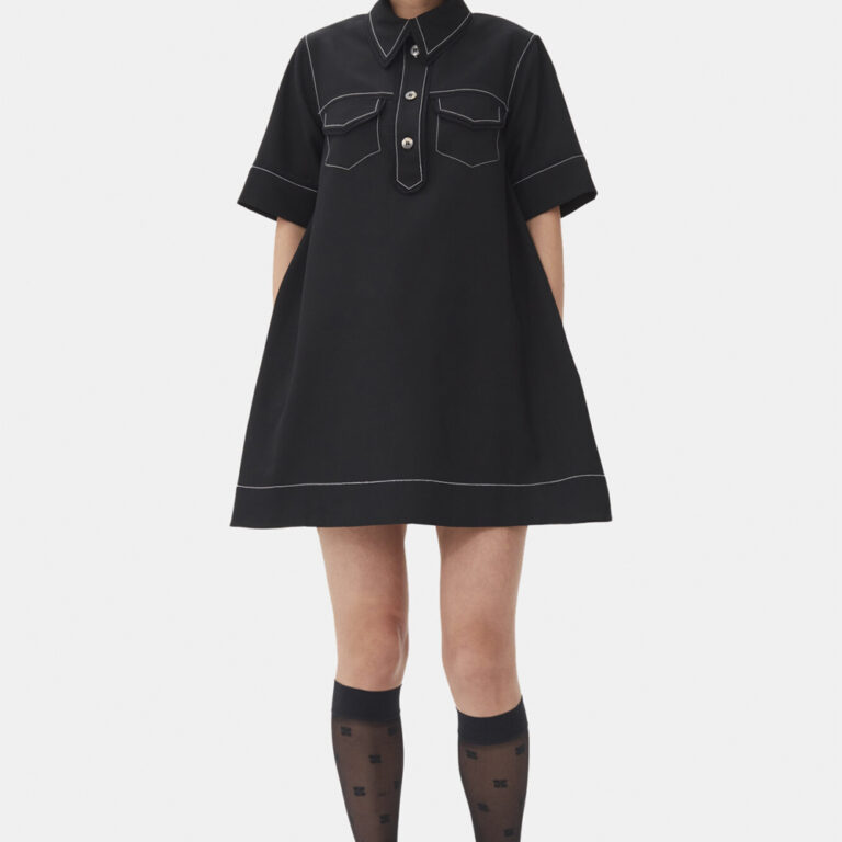 Crepe Sable Mini Dress