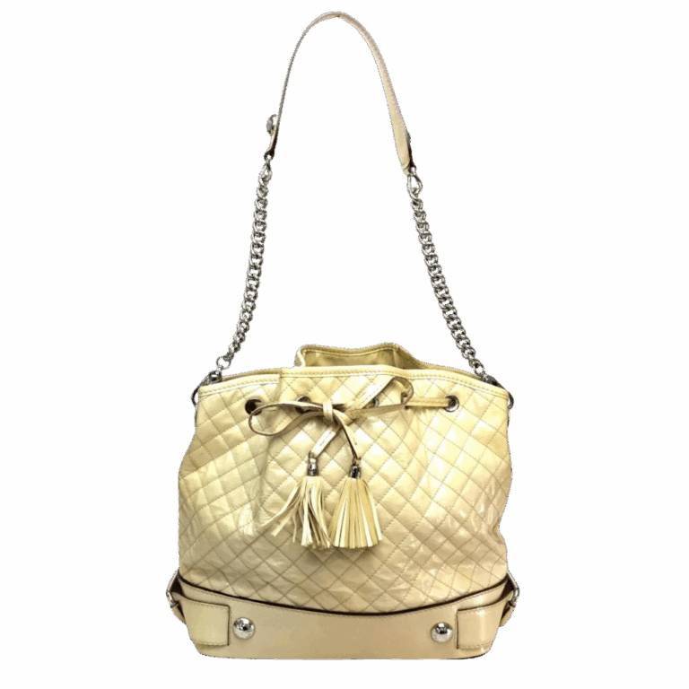 Dolce & Gabbana Vintage Beige Ægte Læder Skuldertaske