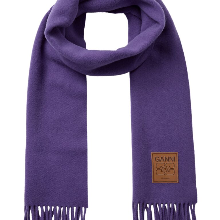Double Face Wool Knit Scarf