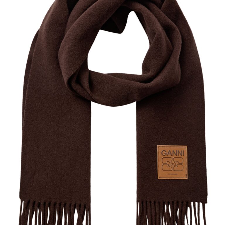 Double Face Wool Knit Scarf