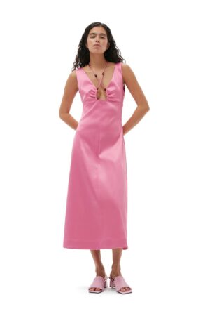 Double Satin Halterneck Dress
