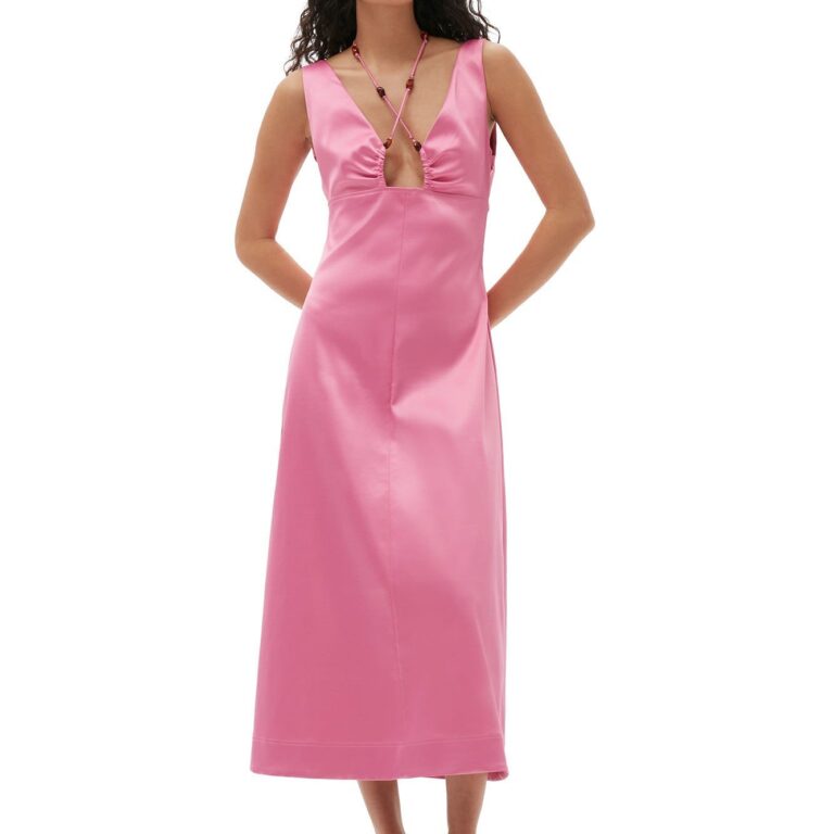 Double Satin Halterneck Dress