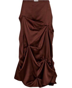 Double Viscose Satin Tuck Detail Lo