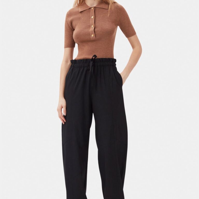 Drapey Melange Elasticated Waist Pa