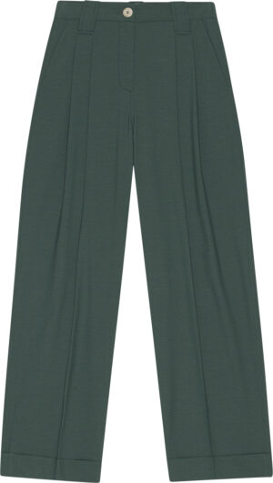 Drapey Melange Loose Mid Waist Plea