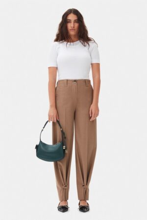 Drapey Melange Mid Waist Pants