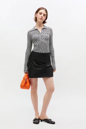 Duchesse Nylon Tuck Detail Mini Ski