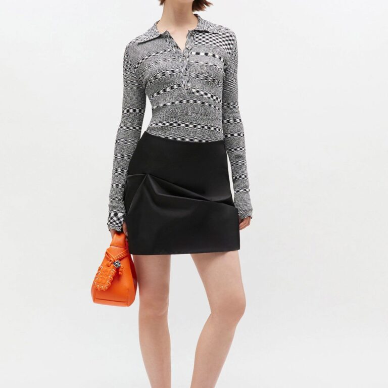 Duchesse Nylon Tuck Detail Mini Ski