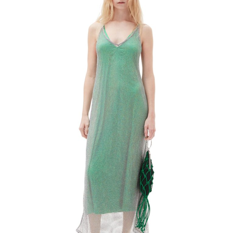 Embellished Mesh Dress