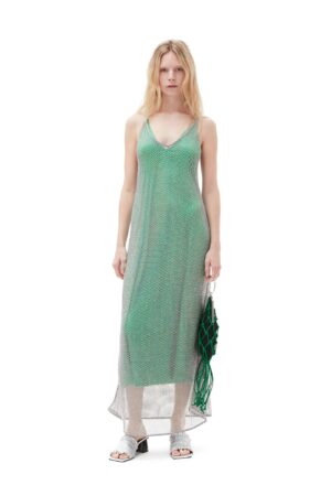 Embellished Mesh Dress
