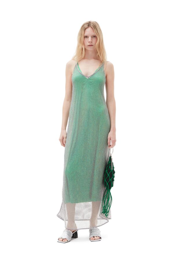 Embellished Mesh Dress