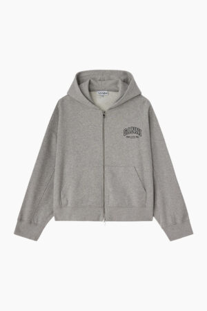 Essential Isoli Zip Hoodie A1060023 - Paloma - GANNI - Grå S