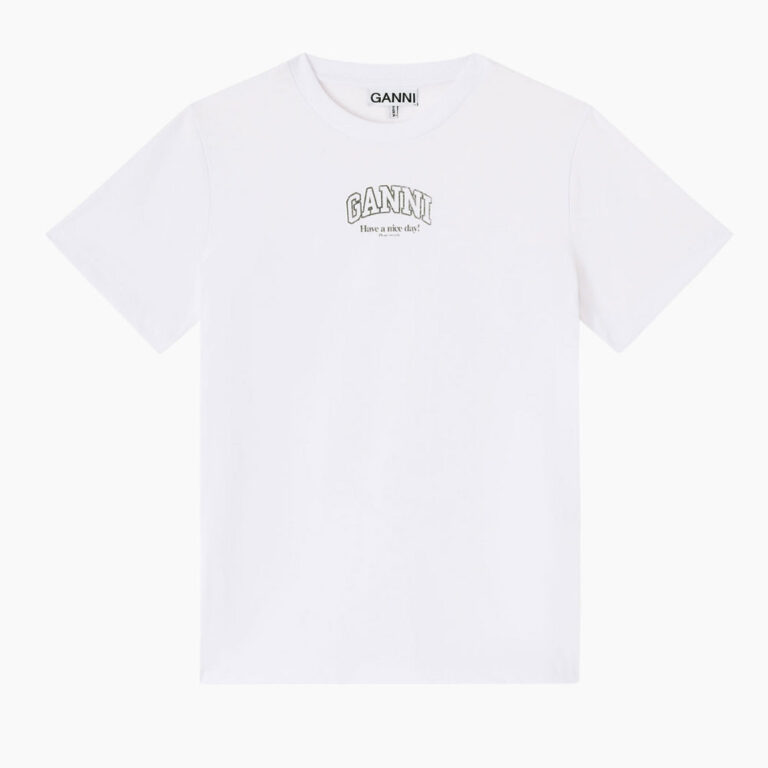 Essentials Tee A1050057 - Bright White - GANNI - Hvid XL