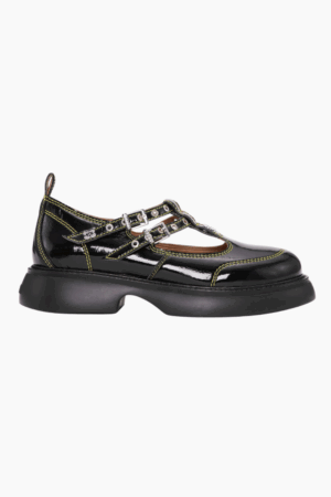 Everyday Butterfly Mary Jane Naplack S2928 - Black/Yellow - GANNI - Sort 37