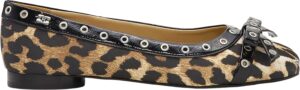Eyelets Bow Ballerina Satin Print