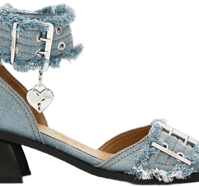 Feminine Buckle Open Cut Pump Charm