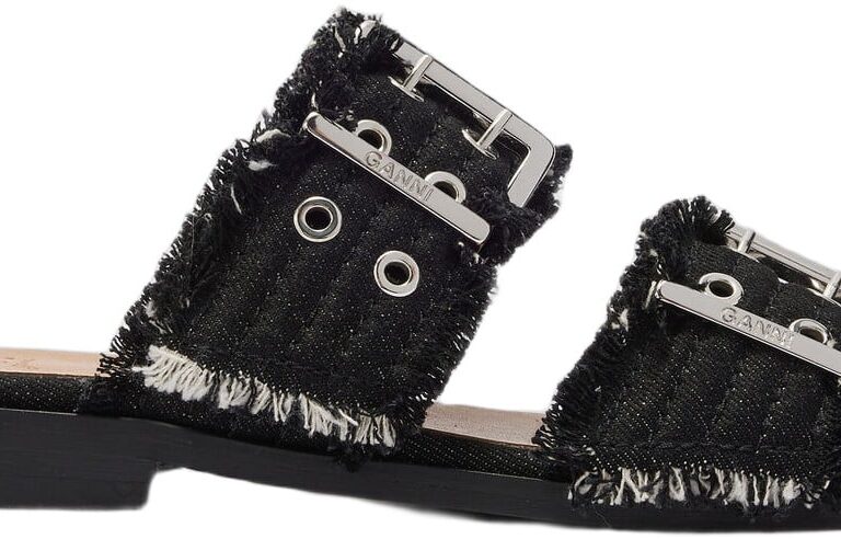 Feminine Buckle Two Strap Sandal De