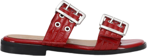 Feminine Buckle Two Strap Sandal Na