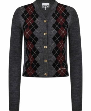 Fine Merino Jacquard Cardigan