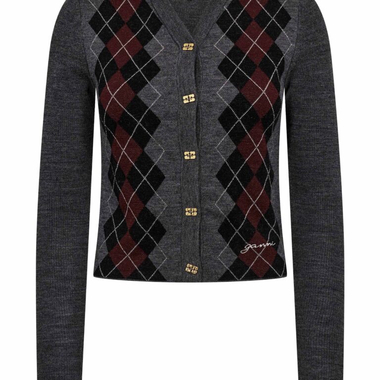 Fine Merino Jacquard Cardigan