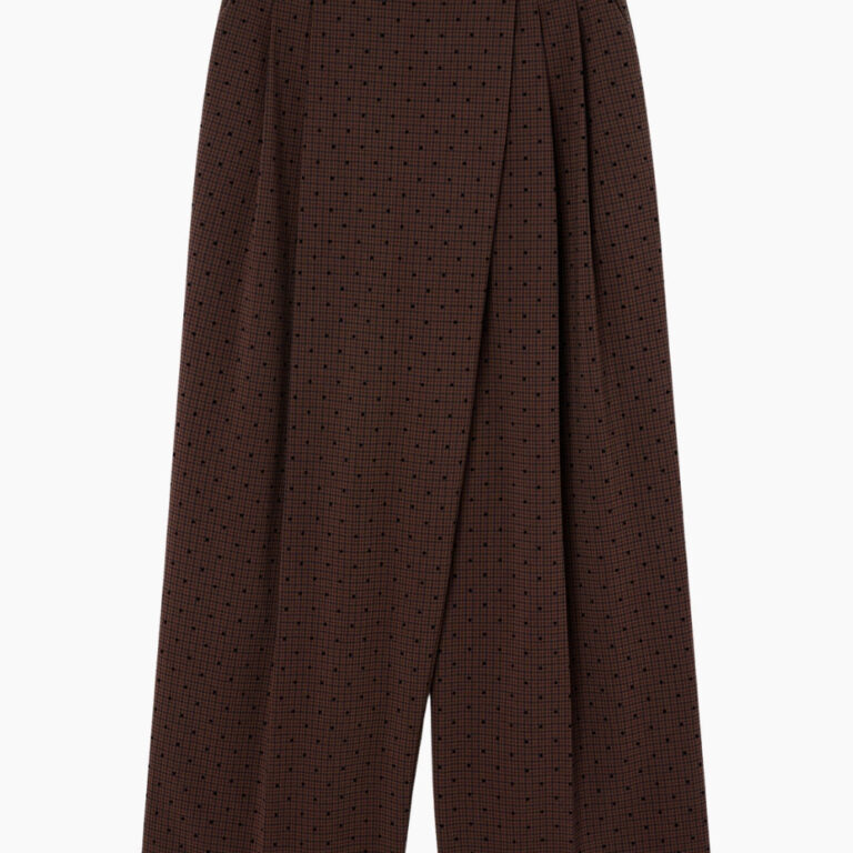 Flock Check Suiting Pants A1080035 - Chicory Coffee - GANNI - Brun XS