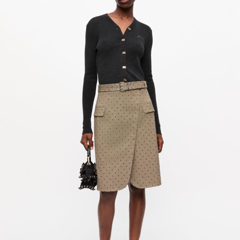 Flock Check Suiting Skirt