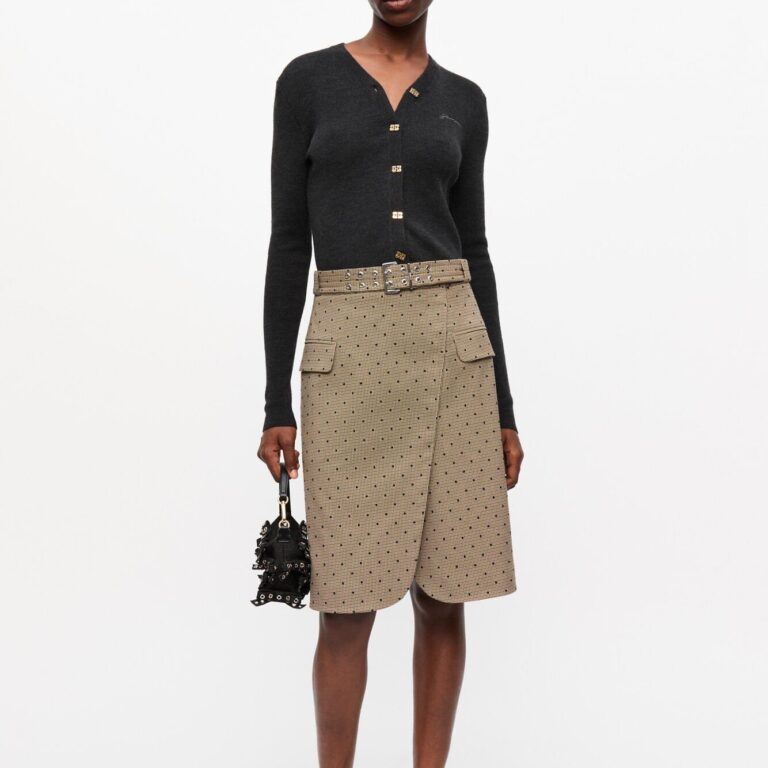Flock Check Suiting Skirt