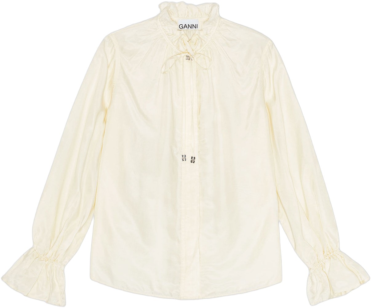 Fluid Cupro Tie String Shirt