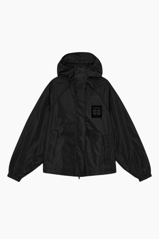 Flyweight Nylon Jacket W0736 - Black - GANNI