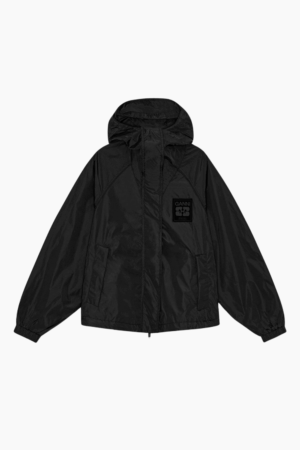 Flyweight Nylon Jacket W0736 - Black - GANNI - Sort L/XL