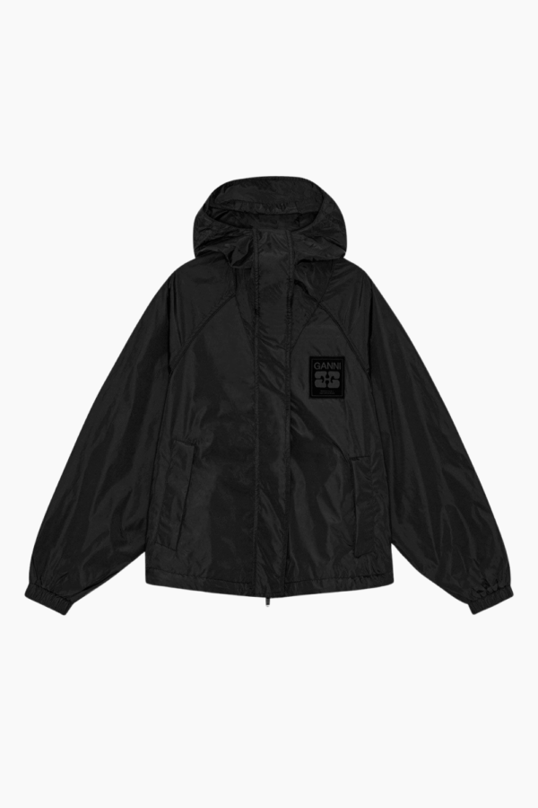 Flyweight Nylon Jacket W0736 - Black - GANNI - Sort XXS/XS