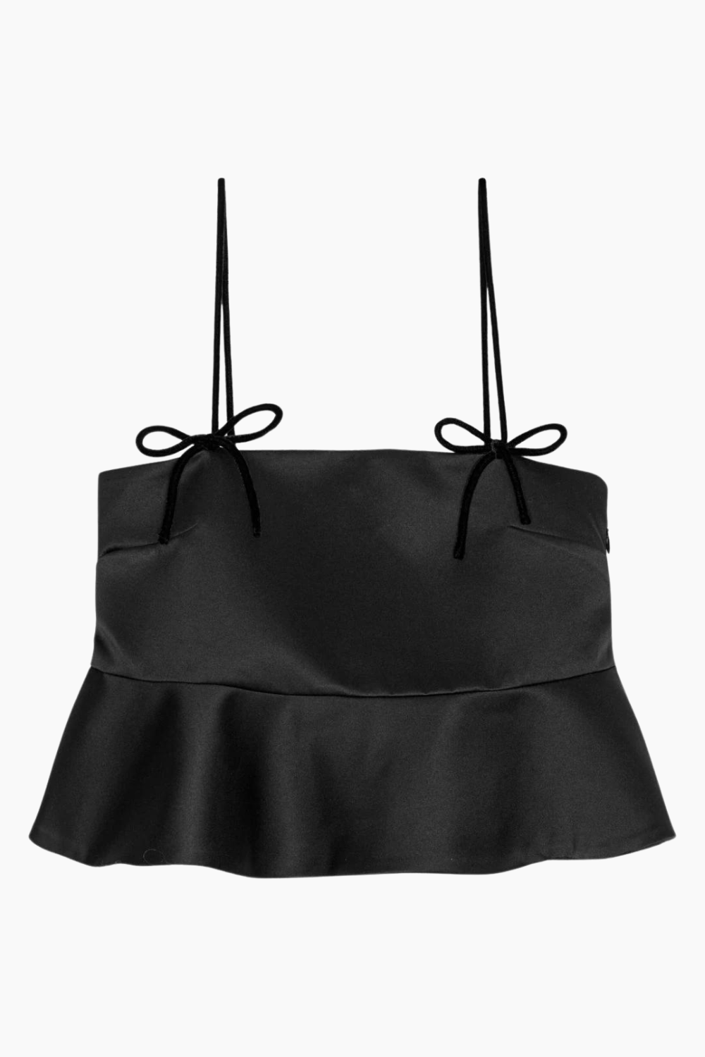 GANNI Duchesse Satin Top F9702 Sort S Toppe