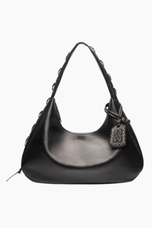 Ganni Bou Bag Hobo XXL A6639 - Black - GANNI - Sort One Size
