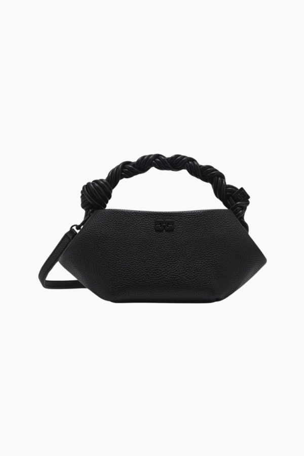 Ganni Bou Bag Mini Grained A6961 - Black - GANNI - Sort One Size