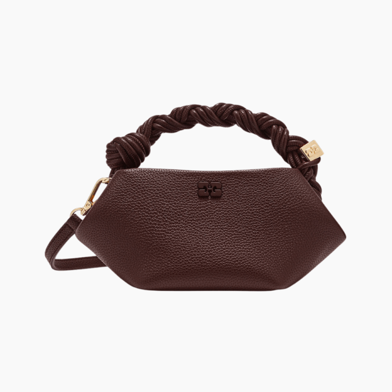 Ganni Bou Bag Mini Grained A7275 - Chicory Coffee - GANNI - Brun One Size