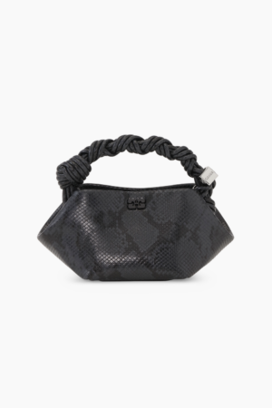 Ganni Bou Bag Mini Snake A7071 - Black Oyster - GANNI - Grå One Size