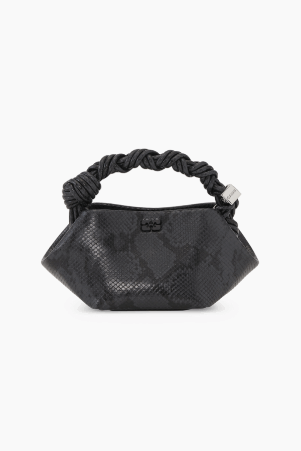 Ganni Bou Bag Mini Snake A7071 - Black Oyster - GANNI - Grå One Size