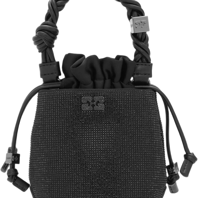 Ganni Bou Bucket Mini Satin Strass