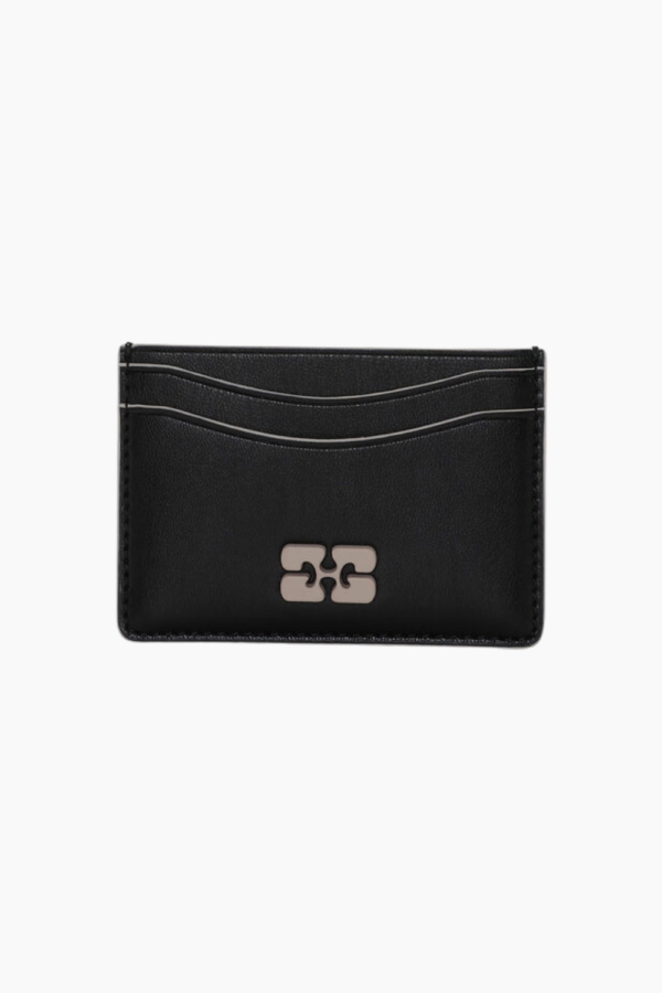 Ganni Bou Card Holder A5392 - Black - GANNI - Sort One Size