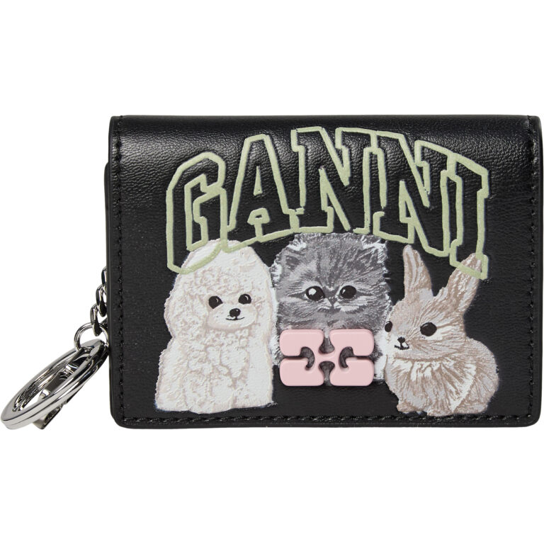 Ganni Bou Card Holder With Flap Ani