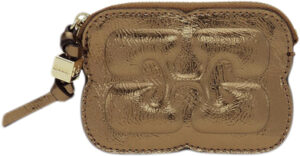 Ganni Bou Compact Zipped Wallet Met