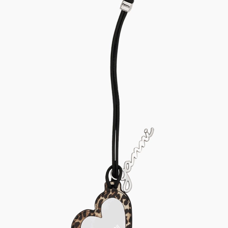 Ganni Bou Heart Mirror Print A6914 - Leopard - GANNI - Leopard One Size