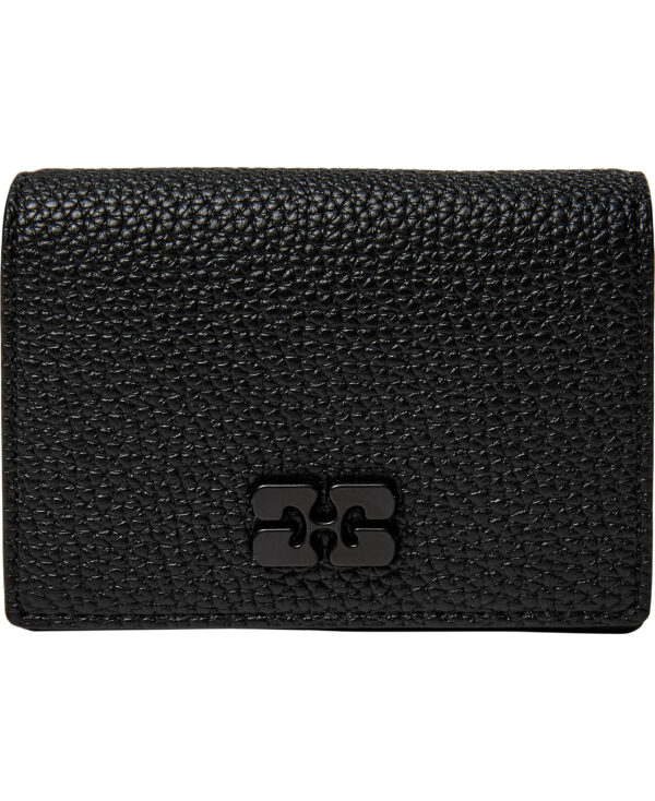 Ganni Card Holder With Flap Grained
