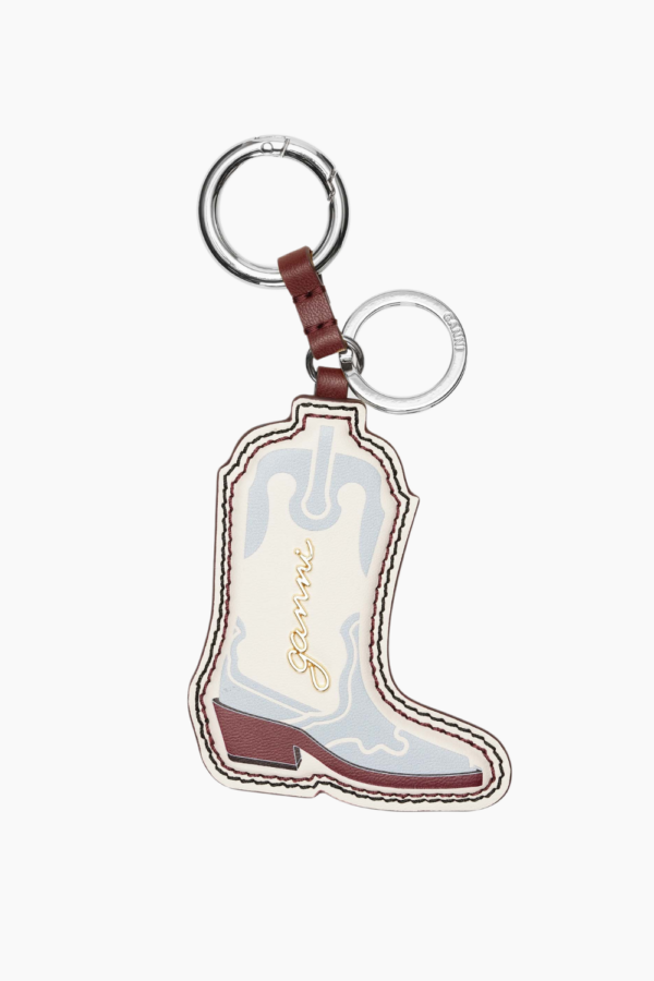 Ganni Western Boot Keyring A6408 - Icy Blue - GANNI - Blå One Size