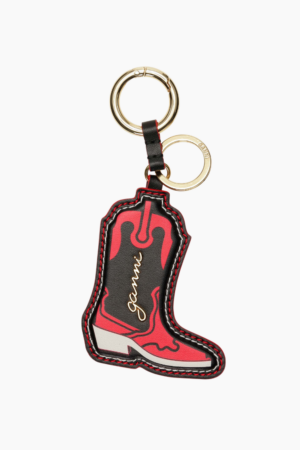 Ganni Western Boot Keyring A6409 - Racing Red - GANNI - Rød One Size