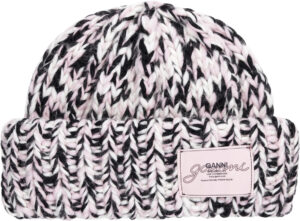 Graphic Wool Handknit Beanie