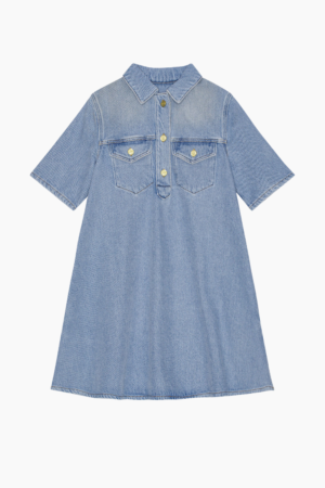 Heavy Denim Mini Dress J1503 - Tint Wash - GANNI - Blå XS